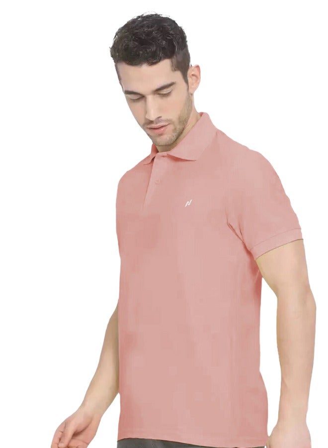 Lux Nitro Men's Solid Regular Fit T-Shirt | Pink | Color Shade May Vary - Image 3