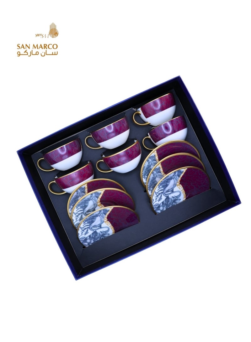 San Marco Royal Flamingo Tea Set – 12 Pieces - Image 2