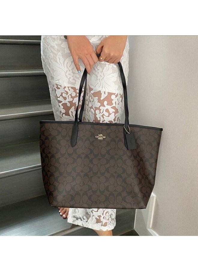 coachoutlet COACH City Tote Bag In Signature Canvas  - Image 5