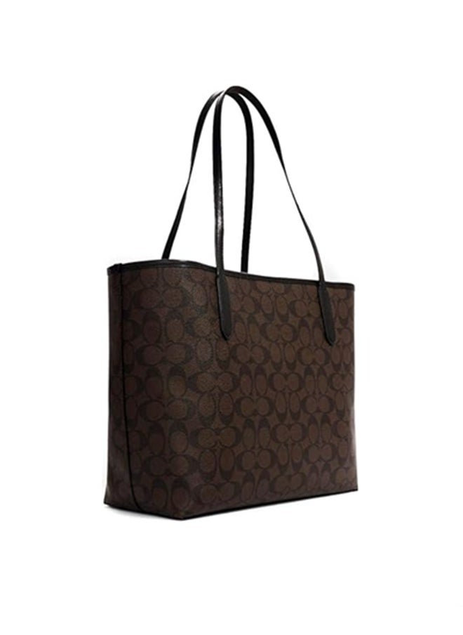 coachoutlet COACH City Tote Bag In Signature Canvas  - Image 3