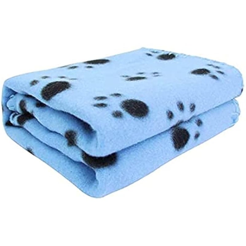 إسكدنيا اس او دبليو يو جي اي بطانية للحيوانات الاليفة، بطانية صوف للكلاب والقطط، سجادة نوم للحيوانات الاليفة (ازرق فاتح) - Image 1