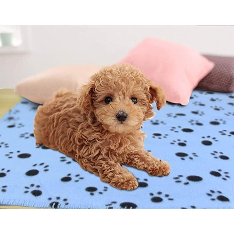 إسكدنيا اس او دبليو يو جي اي بطانية للحيوانات الاليفة، بطانية صوف للكلاب والقطط، سجادة نوم للحيوانات الاليفة (ازرق فاتح) - Image 3