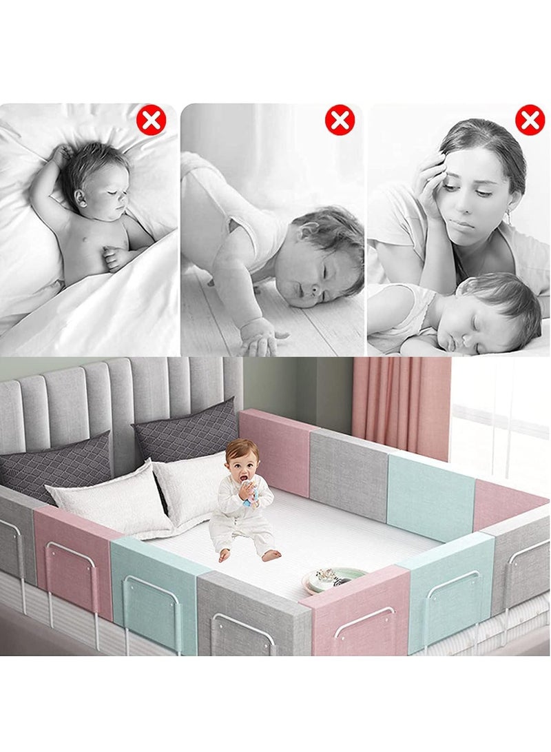 Bed Rail for Toddlers Baby Bed Rails Guard with Reinforced Screw Safety System Composable Kids Bedrail Guard Assist Rail for All Size Mattress (Grey/ 60cmx28cm) - Image 4