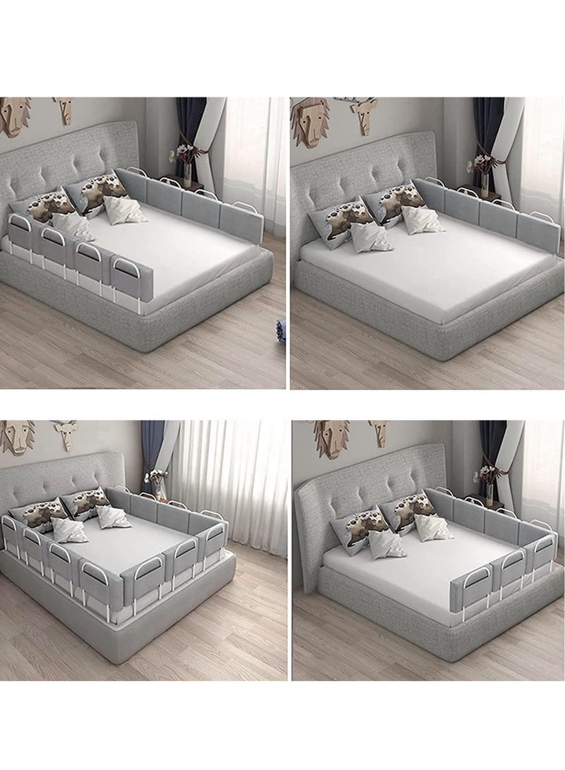 Bed Rail for Toddlers Baby Bed Rails Guard with Reinforced Screw Safety System Composable Kids Bedrail Guard Assist Rail for All Size Mattress (Grey/ 60cmx28cm) - Image 5