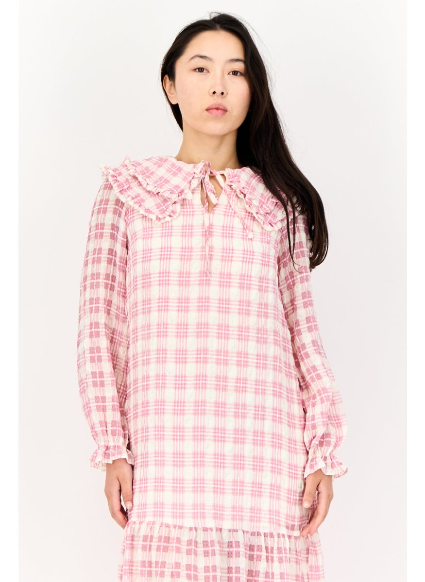 LOST INK Women Plaid Midi Dress, Multicolor  - Image 2