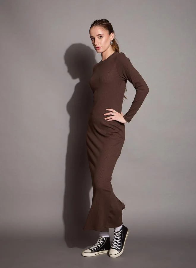 SASSAFRAS Ribbed Knit Dress