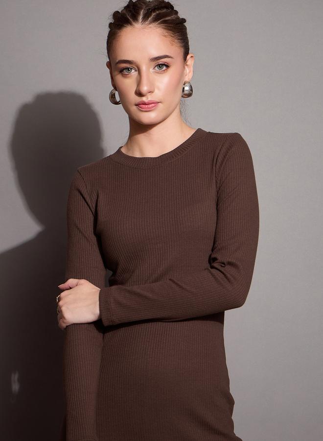 SASSAFRAS Ribbed Knit Dress - Image 4