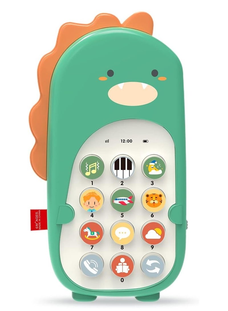 Puzzle music toy in gum form, suitable for children aged 18 months and above, green - Image 1