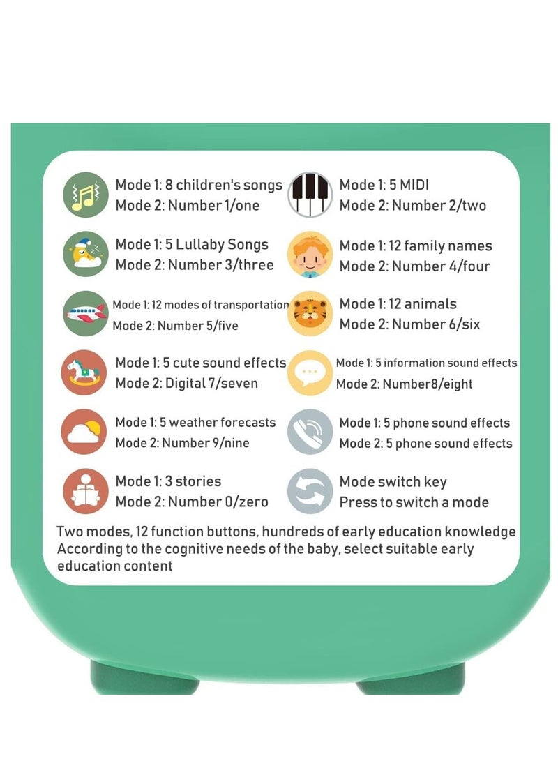 Puzzle music toy in gum form, suitable for children aged 18 months and above, green - Image 4