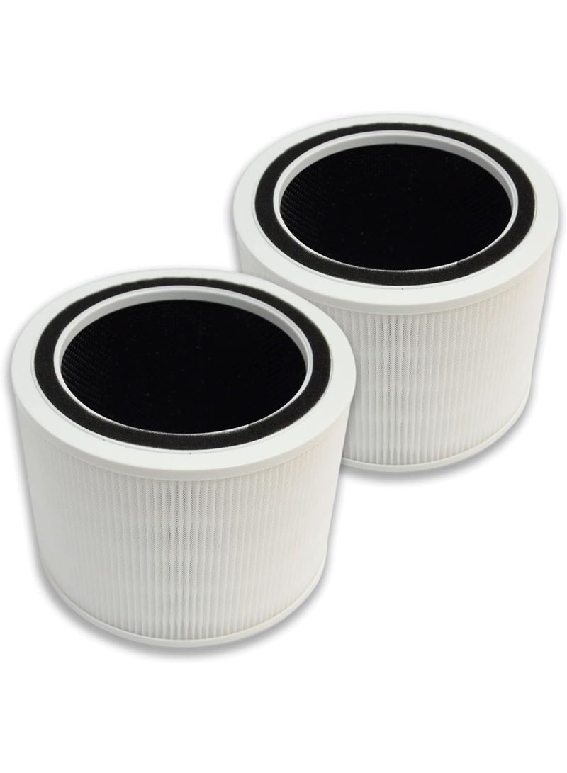PUREBURG Core 200S-RF Replacement Filter Compatible with Core 200s Air Purifier,2-Pack H13 HEPA Activated Carbon 3-Stage Filtration Air clean 