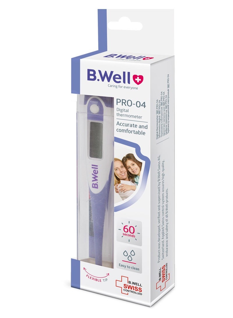 B.Well PRO-04 Standard Digital Thermometer Flexible-Tip Waterproof Celsius & Fahrenheit - Image 1