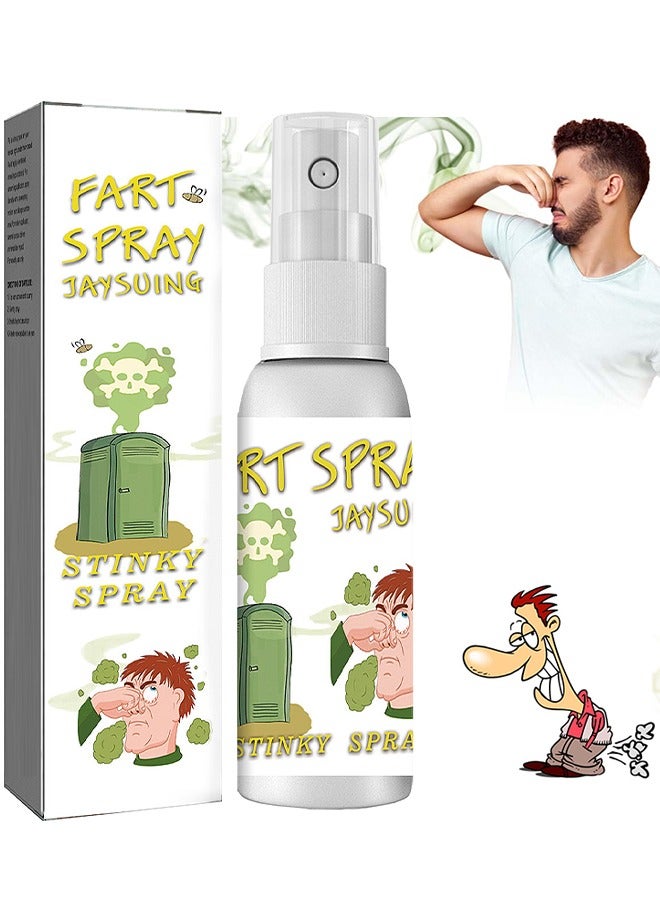 Jaysuing Tricky Stinky Fart Spray Rich Quality Durable Sturdy Long Lasting Smell Funny Fart Stinky Spray Joke Toy Have Fun Gift For Boys And Girls 30ML White - Image 1