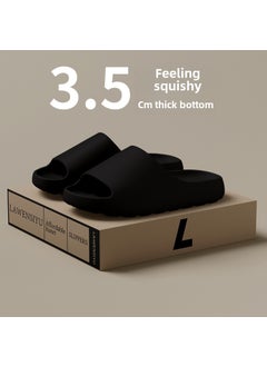 Unisex EVA Slippers Summer Breathable Thick Sole Black