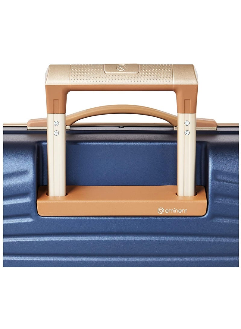 إيمينينت حقيبة سفر صلبة ماكرولون بولي كربونات إطار ألومنيوم ذهبي بسحاب بدون قفل مقاس 20 بوصة أزرق قمري - Image 5