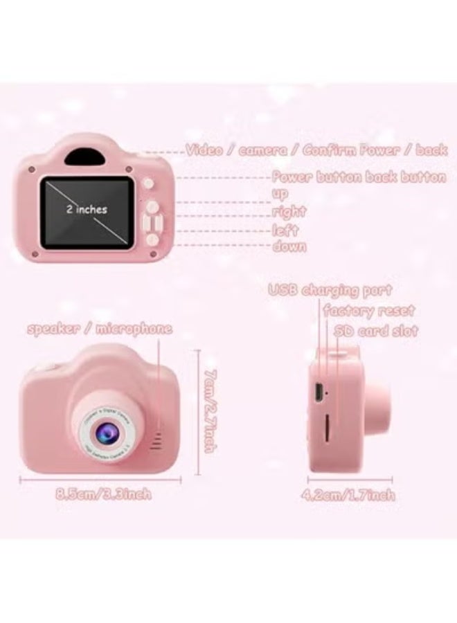 Kids HD 1080P Digital Camera, 2.0-Inch Eye Protection Screen, Includes 32GB Memory Card, Shockproof Portable Toy Camera for Boys and Girls. - Image 4