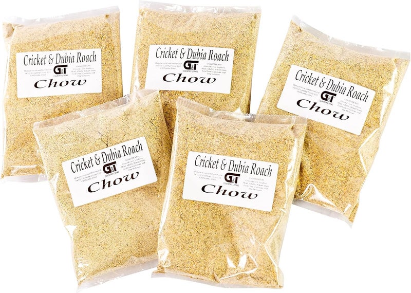 Cricket & Dubia Roach Feed Kit - 5 lb (5 Individually Wrapped Bags) - Premium Gut-Loading Diet for Feeder Crickets, Dubia Roaches, Reptiles, Amphibians, Lizards - GT Country Living - Image 1