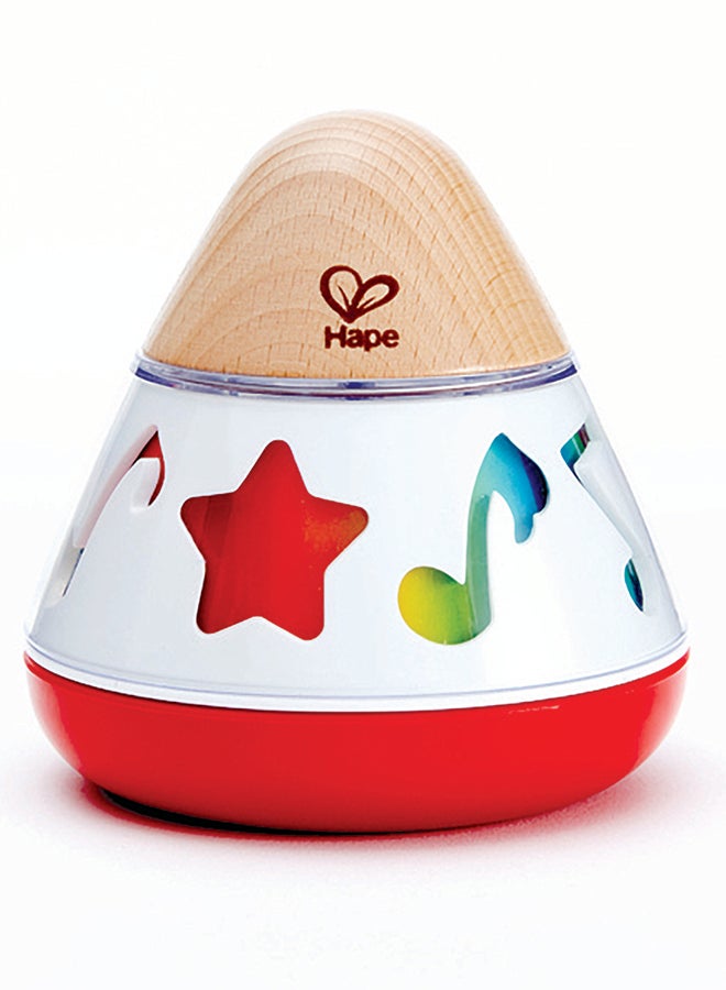 Hape Rotating Music Box | Wind-Up Wooden Musical Toy | Soothing Music & Color-Changing Symbols | For Newborns & Up - Image 1