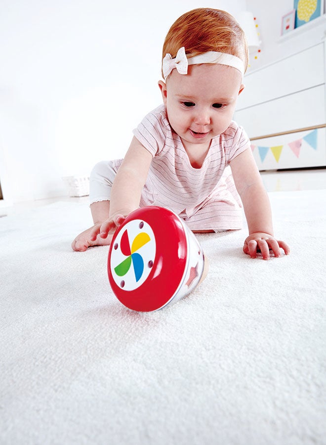 Hape Rotating Music Box | Wind-Up Wooden Musical Toy | Soothing Music & Color-Changing Symbols | For Newborns & Up - Image 3