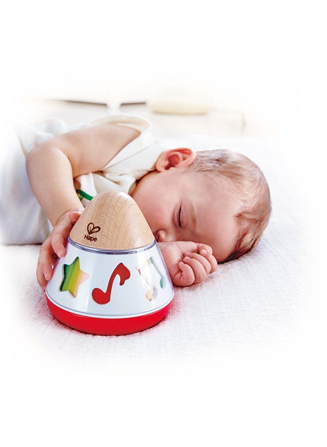 Hape Rotating Music Box | Wind-Up Wooden Musical Toy | Soothing Music & Color-Changing Symbols | For Newborns & Up - Image 4