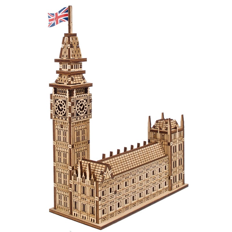 UGEARS Wooden 3D Puzzles for Adults  Big Ben Model Kit DIY Kits for Adults  Easy Craft Kits for Adults Model Building Kits  London Architecture Model Kit Wooden Puzzle for Adults  63 Pcs
