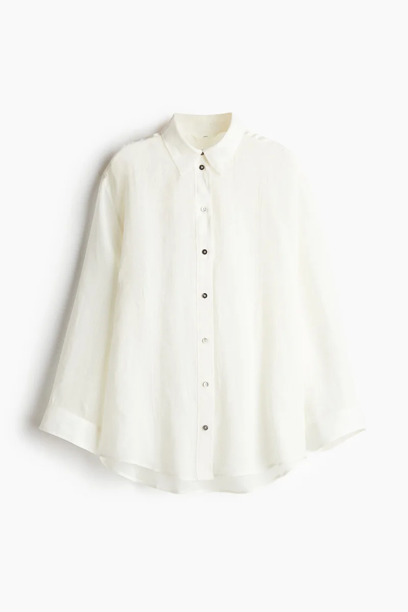H&M Oversized ramie shirt