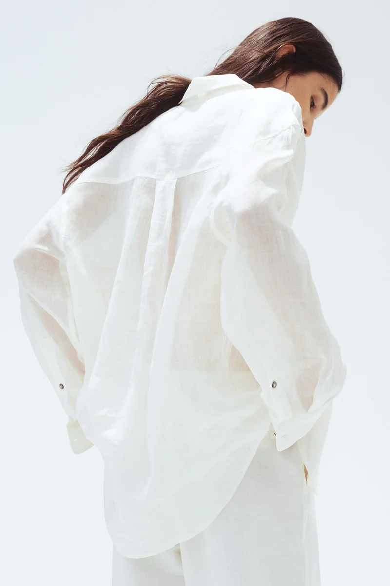 H&M Oversized ramie shirt
