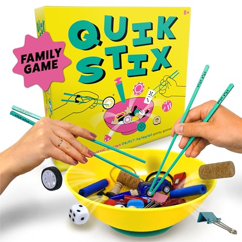 Lucky Egg Quik Stix Skill Game Fun Family Games for Kids and Adults 7 Year Olds 28 Players Party Board Games for Adults Kids Perfect for Indoor Outdoor Game Night for Children Families - Image 1