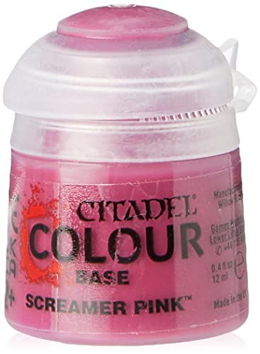 Citadel Games Workshop - Citadel Colour Base: Screamer Pink (12ml) Paint - Image 1