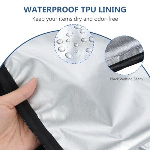 OTraki 2PCS Waterproof Bag for Swimsuit 12x16 inch Wet Dry Bags With Portable Handle Zipper Reusable Travel Wet Clothes Gym Bag Storage for Beach Drying Do Not Exceed 176 BlackGrey - Image 3