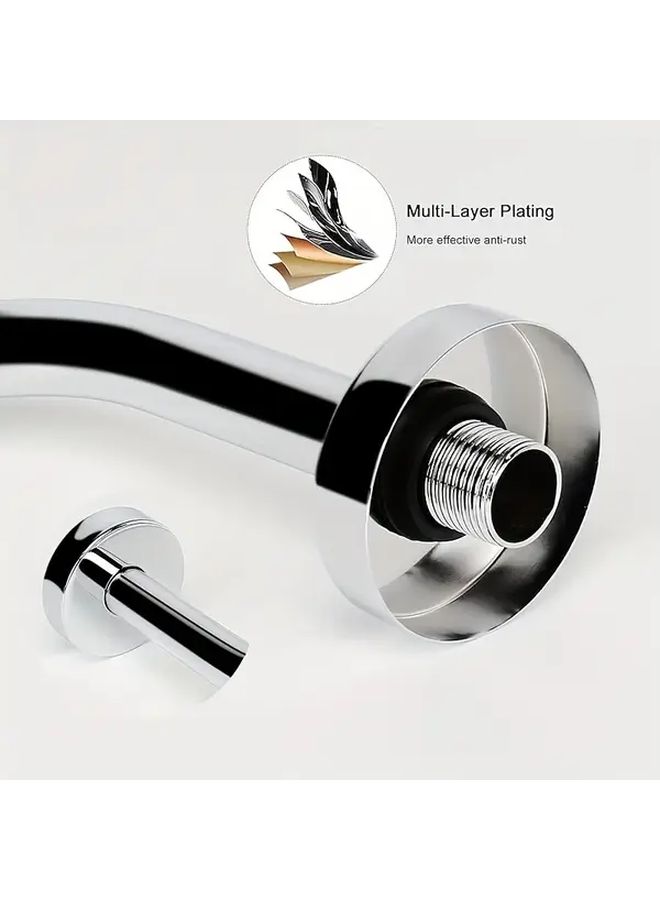S Shaped High Rise Shower Arm Extension Heavy Duty Black Stainless Steel - Image 4
