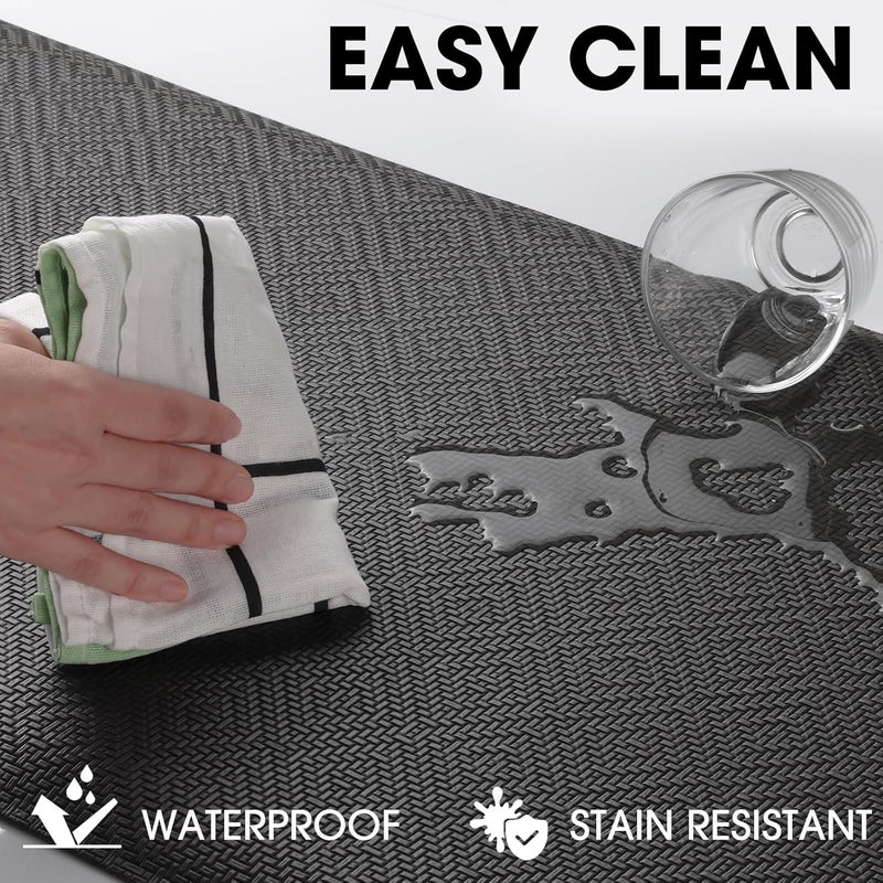 Mattitude Kitchen Mat Cushioned Anti-Fatigue Floor Mat Water Resistant Non-Slip Mats and Rugs Standing and Comfort Desk Mats for House Sink Office Laundry (Dark Grey, 17.3"x28") - Image 4