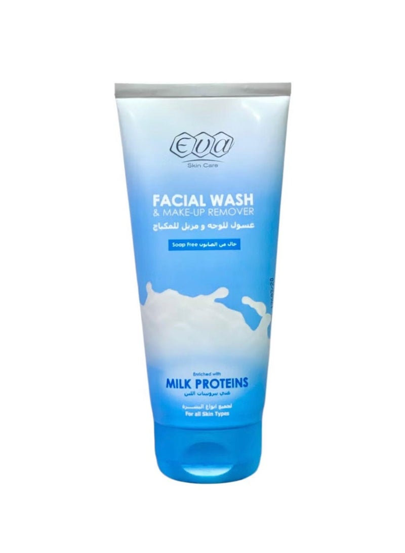 Eva Facial wash and makeup remover with milk proteins – 150 ml - Image 1