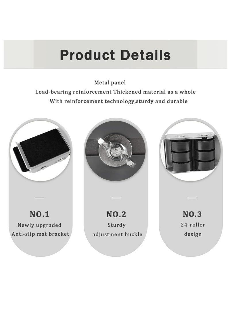 ELTRAZONE Heavy Duty Adjustable Furniture Mover Appliance Base Moving Roller For Home Furniture Dolly Mobile Roller, Extendable Appliance Rollers For Appliances With Wheels And Anti-Skid Pad With Brake - Image 4