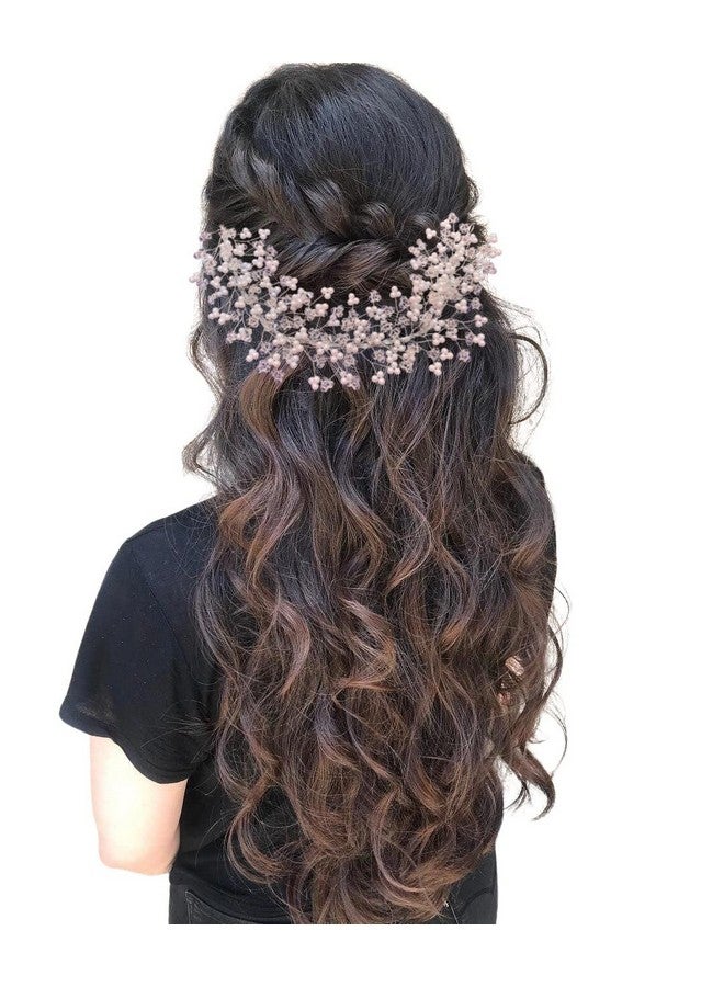 Samyak Crystal Pearl Hair Pins Hair Accessory Set Vine Tiara Beaded Headdress For Girls Brides Bridesmaid Wedding Handmade Design (White) - Image 1