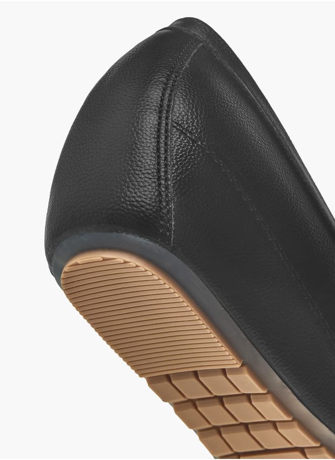 Le Confort Women Slip-On Loafers with Wedge Heels and Bow Accent  - Image 5