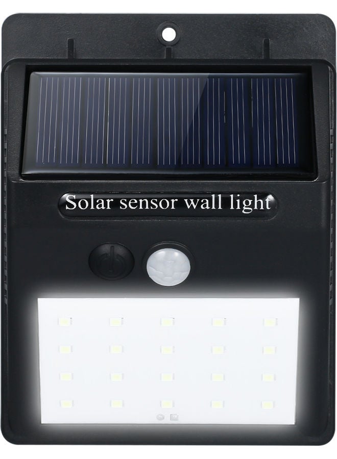 إسكدنيا مصباح LED جداري بإضاءة خافتة يعمل بالطاقة الشمسية ومزود بجهاز استشعار للحركة بالأشعة تحت الحمراء السلبية أبيض - Image 1