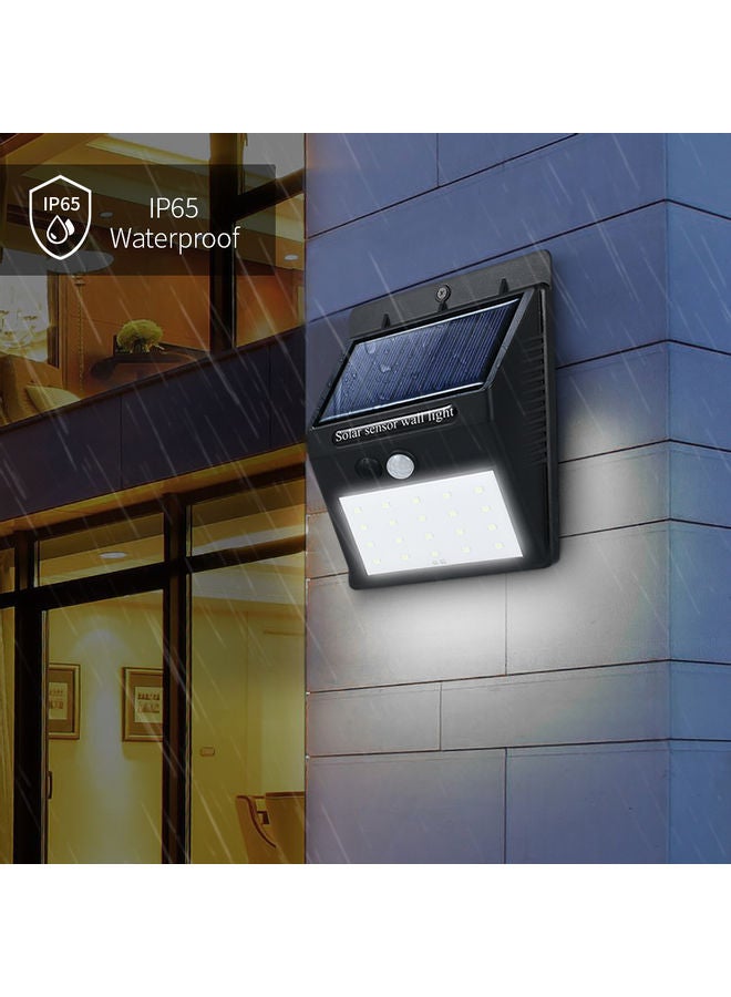 إسكدنيا مصباح LED جداري بإضاءة خافتة يعمل بالطاقة الشمسية ومزود بجهاز استشعار للحركة بالأشعة تحت الحمراء السلبية أبيض - Image 4