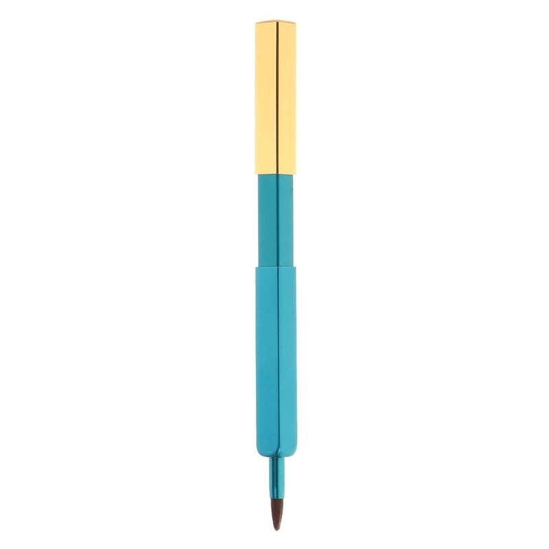 Retractable Peacock Color Lip Brush Portable Lip Applicator Travel Silicone Exfoliator for Women and Beginners - Image 1