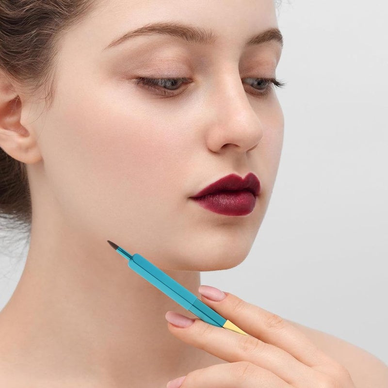 Retractable Peacock Color Lip Brush Portable Lip Applicator Travel Silicone Exfoliator for Women and Beginners - Image 4