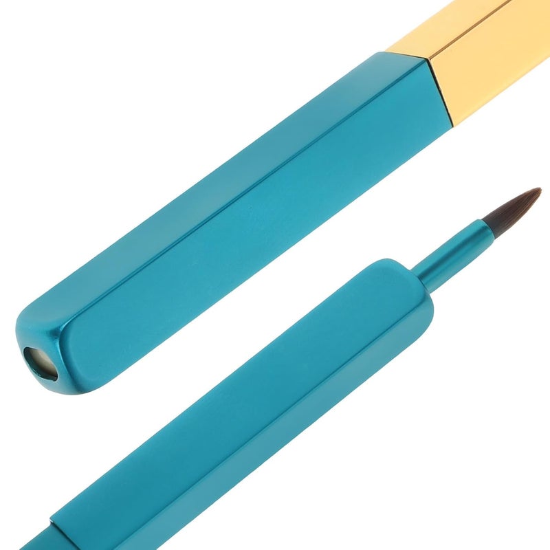 Retractable Peacock Color Lip Brush Portable Lip Applicator Travel Silicone Exfoliator for Women and Beginners - Image 3
