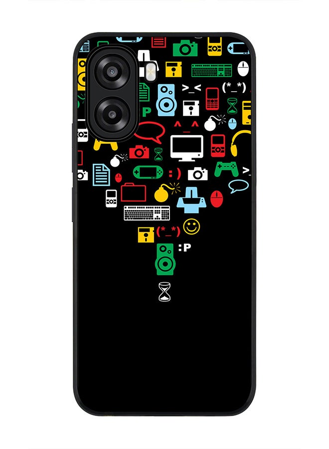 Stylizedd For Oppo A6t 5G / A6t 4G Case,Slim fit Camera Protection, Shockproof Thin Phone cover  - Convergence (Black) - Image 1