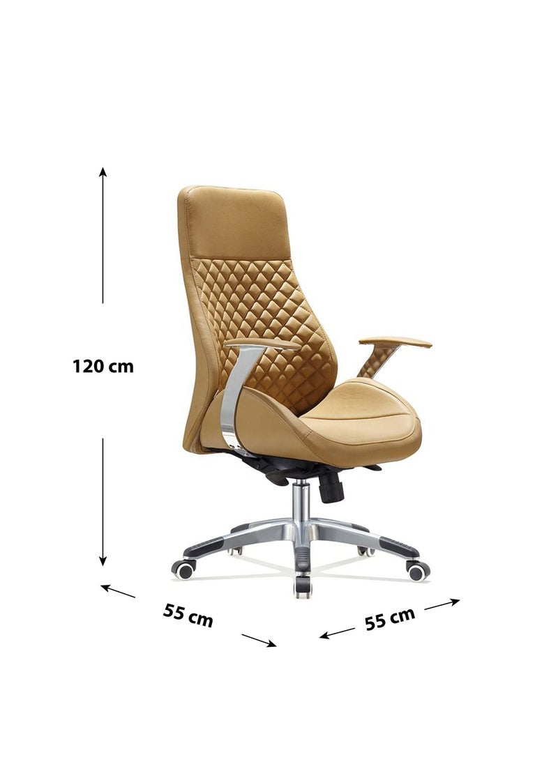 madastore - Executive office chair with a fivepointed star nickel Havan color - Image 1