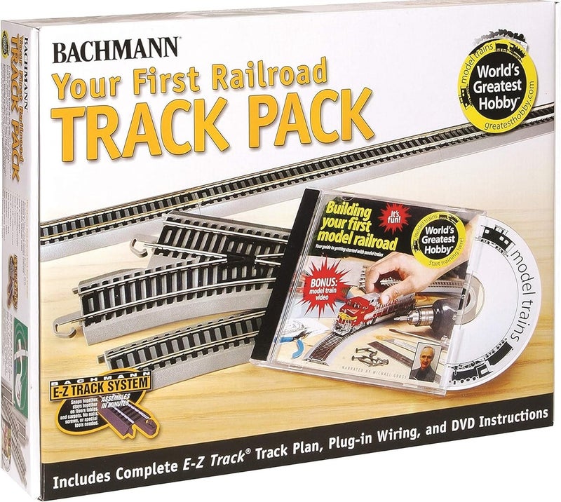 Bachmann Trains Snap-Fit E-Z TRACK WORLD’S GREATEST HOBBY FIRST RAILROAD TRACK PACK - NICKEL SILVER Rail With Grey Roadbed - HO Scale Medium - Image 5