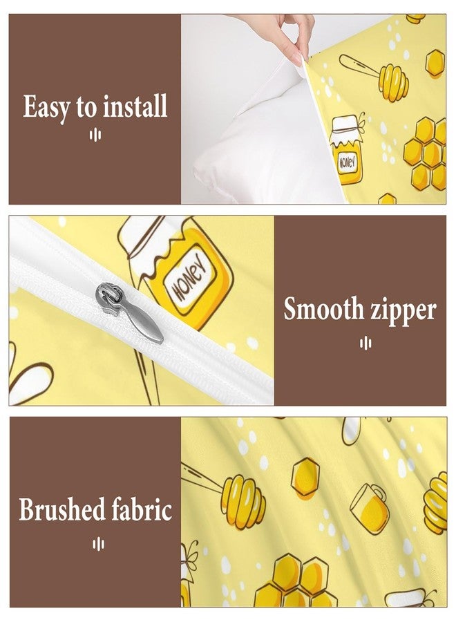 Delerain Comforter Cover Set Twin Size, Bees Honey 3-Piece Bedding Set for Boys Girls Teens Modern Soft Microfiber Bedroom Set Room Decor, 1 Duvet Cover + 2 Pillowcases - Image 5