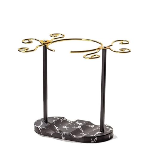 Homya Desktop Vertical Wine Glass Display Rack Kitchen Table Wine Cabinet Storage Wine Cooler + 2 Bottles 6 Wine Glasses, Premium Wine Racks - Image 2