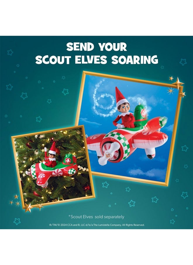 The Elf on the Shelf The Elf on the Shelf Polar Props Peppermint Plane Ride - Official Plane for Your Scout Elves - Includes Inflatable Plane and Cable  - Image 5