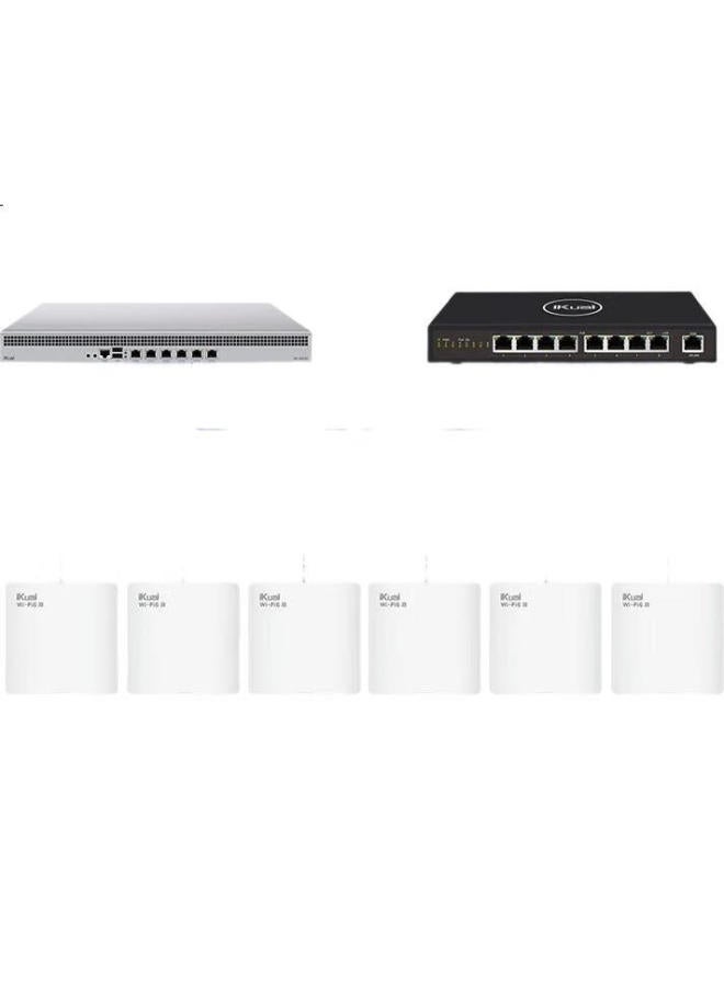 Ikuai Gigabit Router, Wireless Ap Panel, Ax3000 Whole-House Wifi 6 Ac+Ap, Network Signal Amplifier, 86-Type/Socket/Wall-Mounted, Poe Powered, N11 White - Image 1