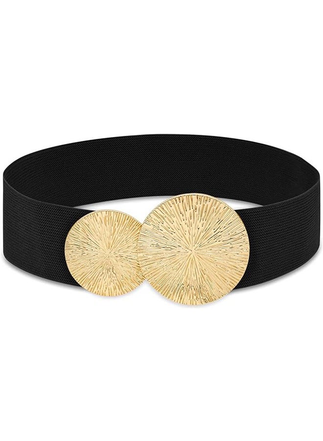 Women Wide Stretchy Waist Belts Elastic Cinch Belt for Dresses - Image 1