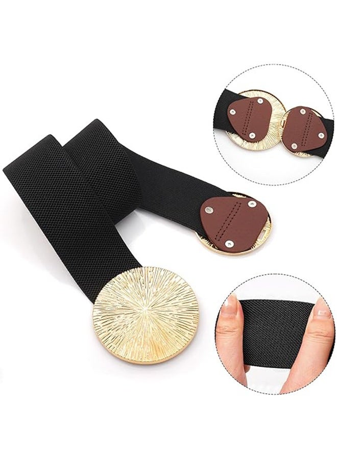 Women Wide Stretchy Waist Belts Elastic Cinch Belt for Dresses - Image 4