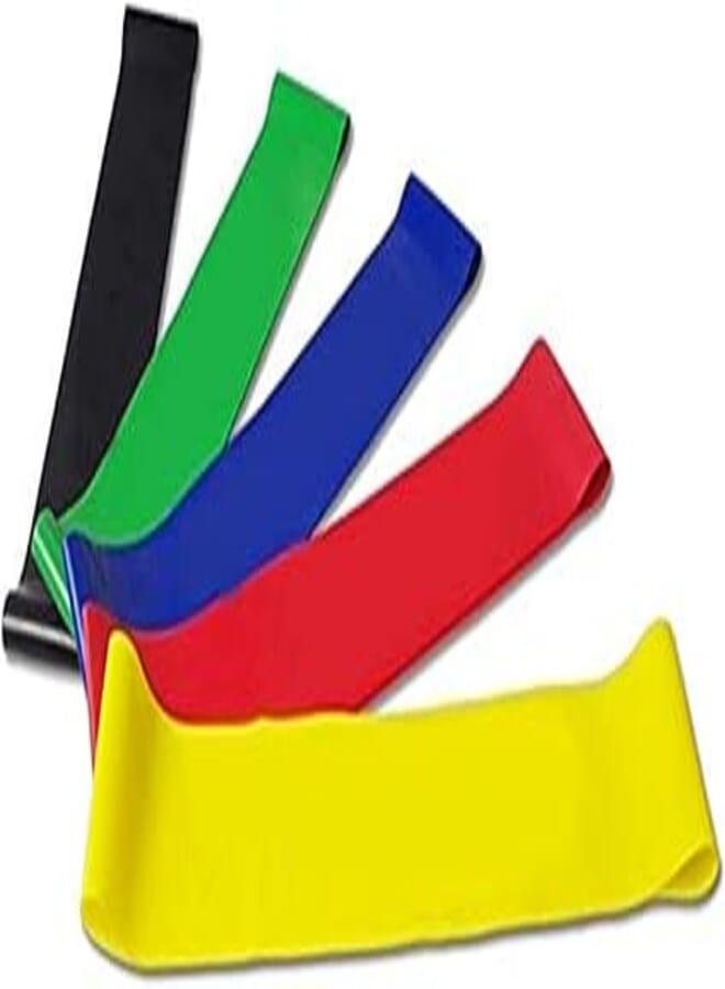 Generic Generic 5 Color Rubber Elastic Body Building Yoga Stretch Bands Fitness Resistance 